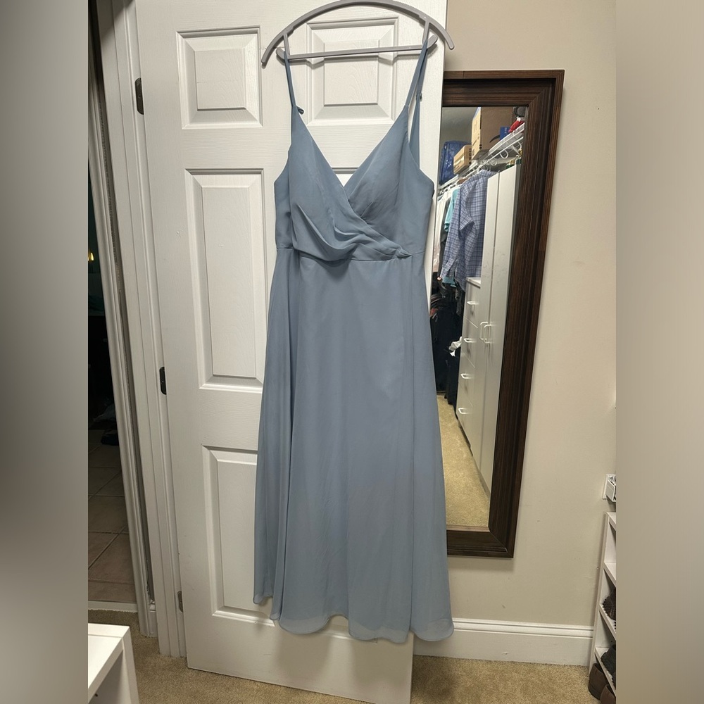 Azazie Dusty Blue Bridesmaid Dress! Size A16